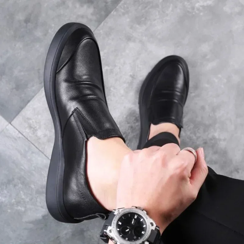 Men Shoes Clearance - メンズカジュアル牛革ドレスシューズ,ビジネスシューズ,ブラック,安い清算クリアランス,公式のエレガントでクラシックなスーツ
