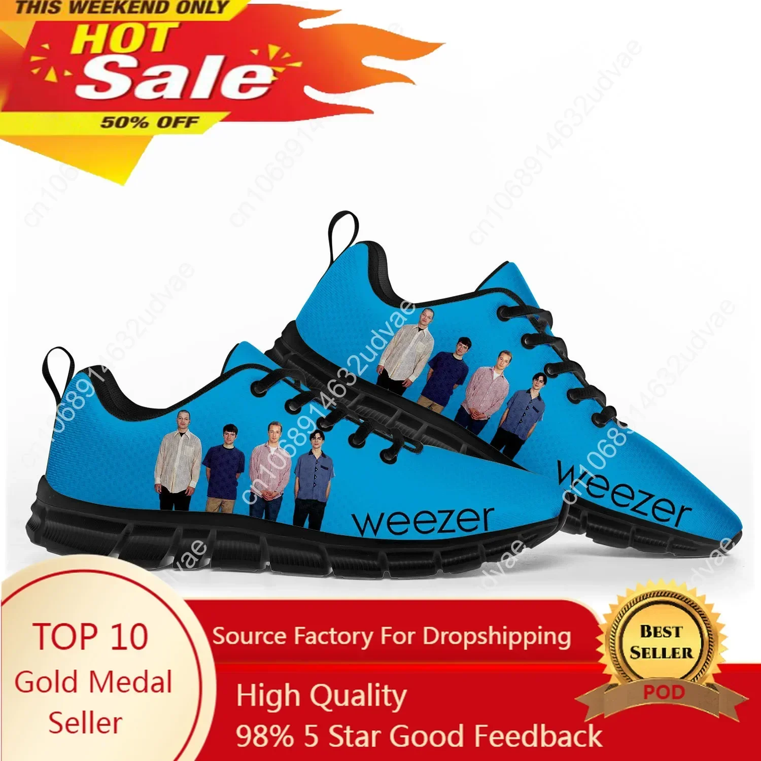Men Shoes Sneakers - Weezer スポーツシューズ メンズ レディース スニーカー ポップ