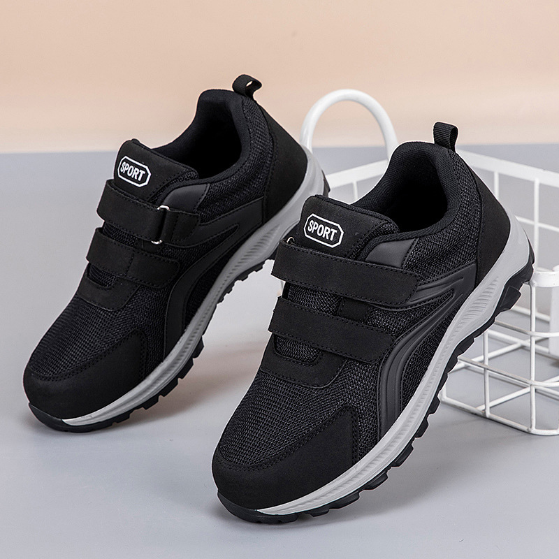 Men'S Shoes Diabetic - 糖尿病靴男性女性快適ウォーキングシューズ高齢者向け腫れ足整形外科調節可能なダブルストラップフックループスニーカー