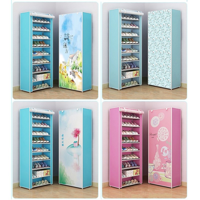 Men Shoes Rack - DIY-マルチレベルのシンプルなアセンブリ靴ラック,防塵収納キャビネット,寮の収納棚