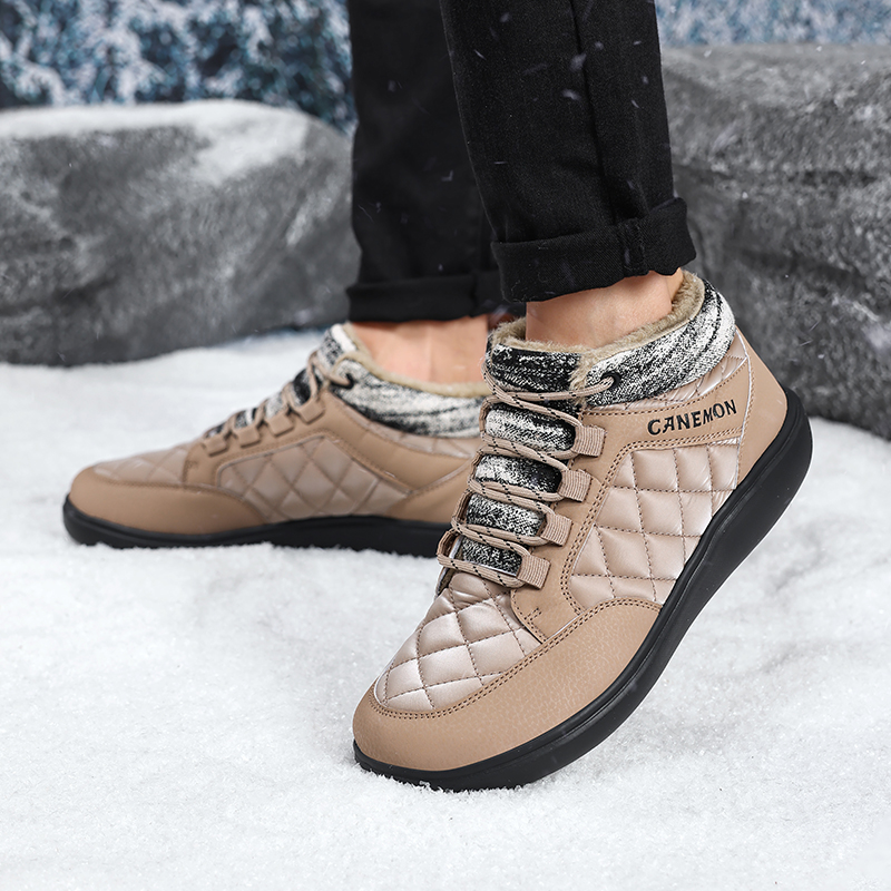 ブランドメンズウィンターシューズ 防水メンズブーツ 暖かいプ - Men Shoes Brands のレビューと価格