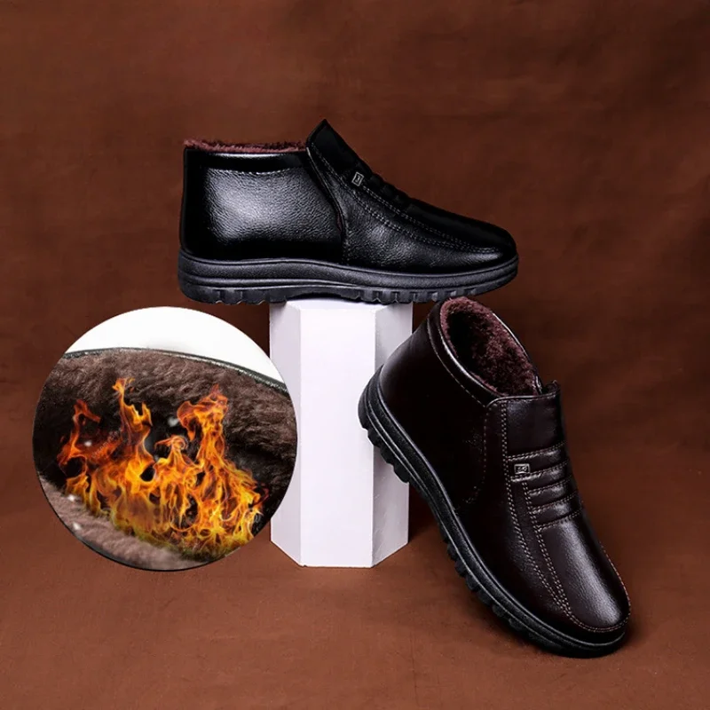 メンズカジュアルレザーシューズ,ラージサイズ,ウォーム,コッ - Men'S Shoes Dress Casual のレビューと価格