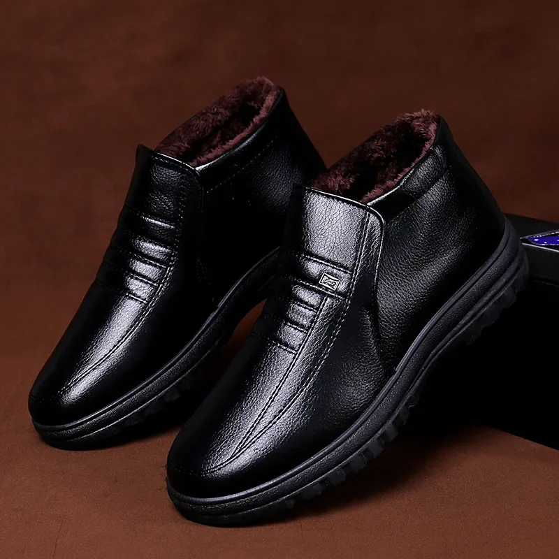 メンズカジュアルレザーシューズ,ラージサイズ,ウォーム,コッ - Men'S Shoes Dress Casual のレビューと価格