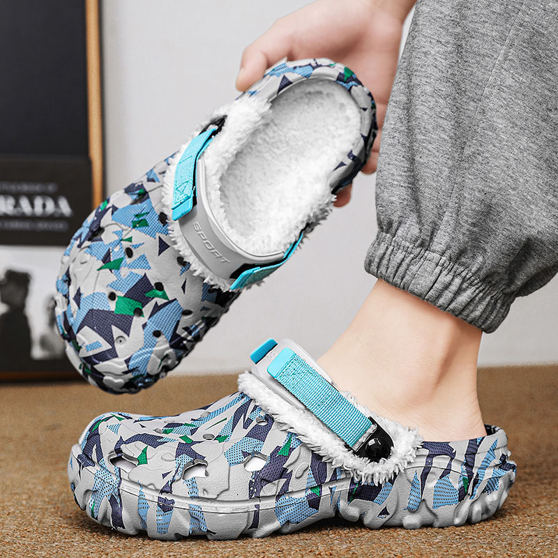 新しいメンズスリッパ 冬用 軽量EVA メンズクロッグ ファ - Men Shoes Runners のレビューと価格