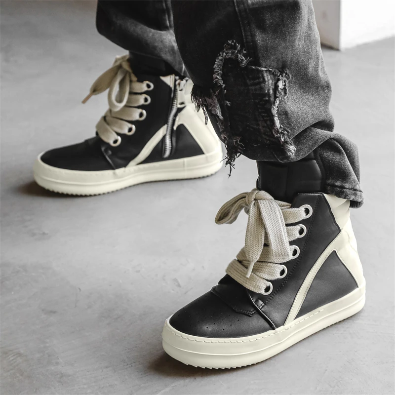 男性カジュアル高級スニーカーストリートスタイル男性ファッショ - Men Shoes Boots のレビューと価格