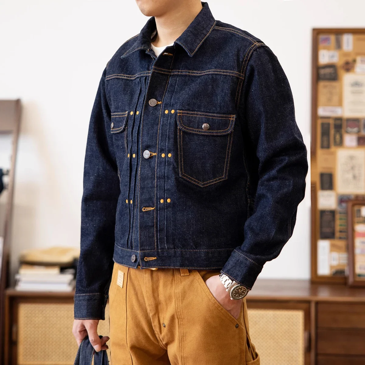 メンズレッドトルネードデニムジャケット,裏地なしデニムジャケ - Men'S Shoes With Jeans のレビューと価格
