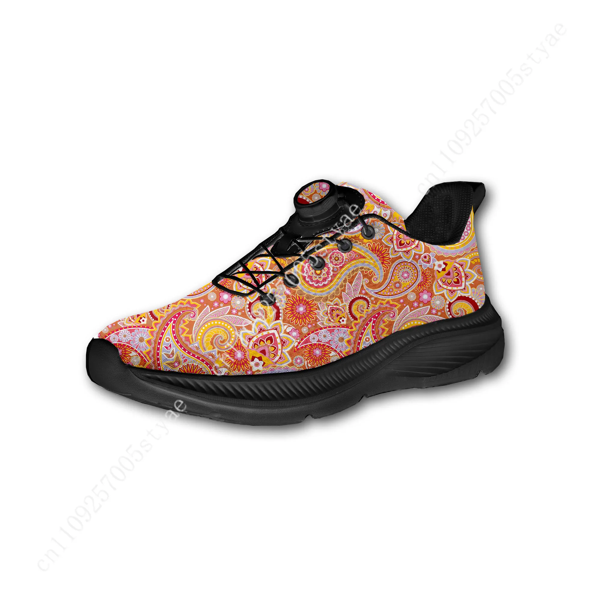 ボヘミアンマンダラ花柄カスタムウォーキングシューズ男性女性回 - Men Shoes Sneakers のレビューと価格