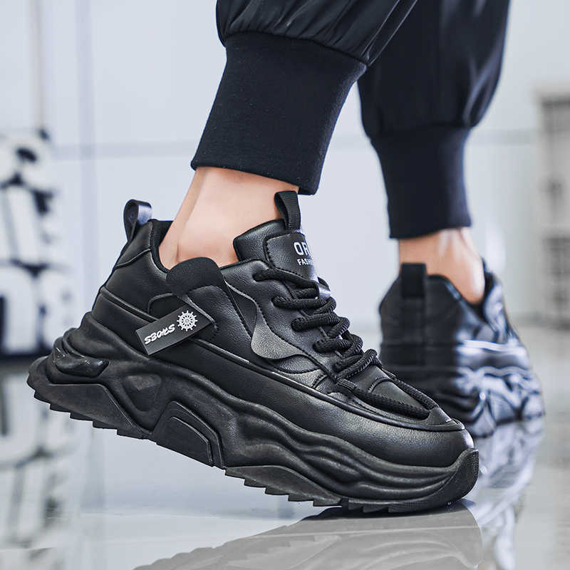 ブラック プラットフォーム テニス メンズ スポーツ ウーブ - Men Shoes Runners のレビューと価格