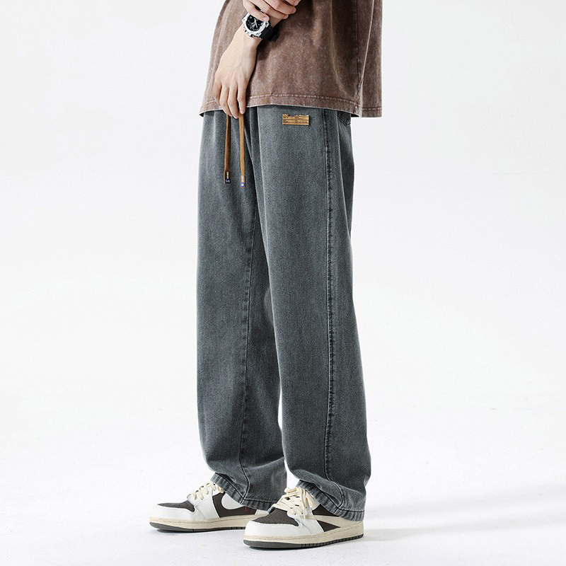 メンズライオセル生地バギージーンズ、ソフトドレープ、カジュア - Men'S Shoes With Jeans のレビューと価格