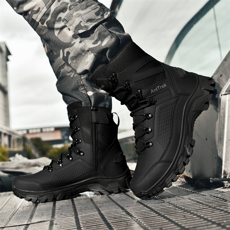 新しい男性戦術ブーツ狩猟ハイキング靴レースアップ砂漠ユニセッ - Men Shoes Brands のレビューと価格