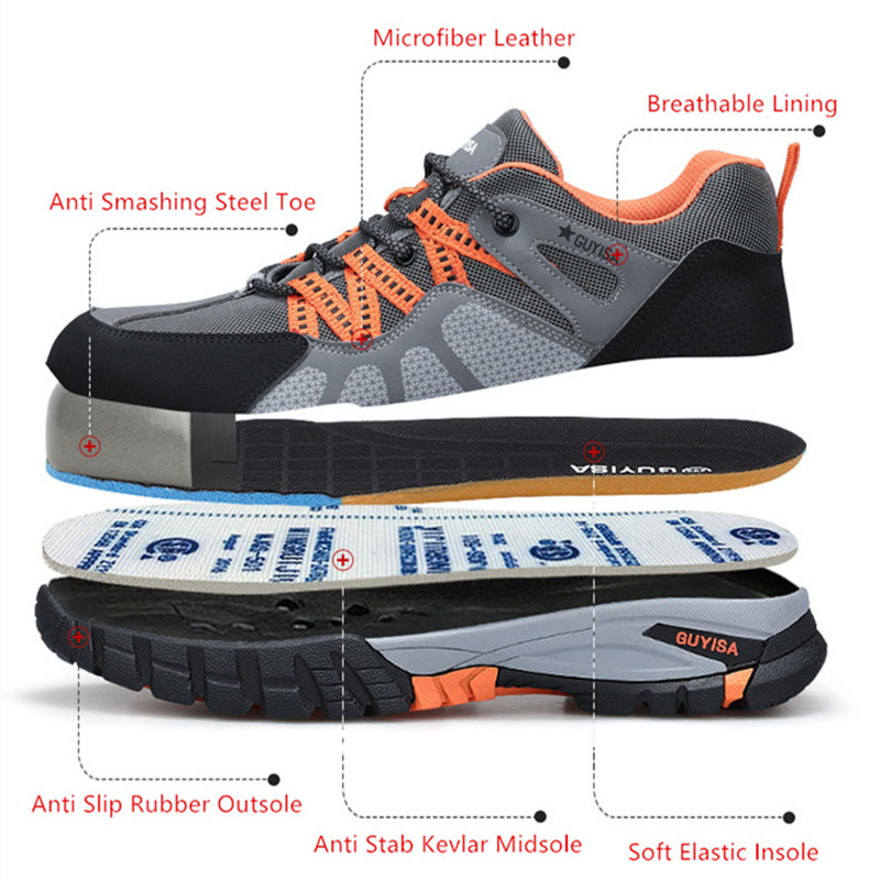 作業安全スニーカー、作業用安全靴、鋼鉄製のつま先、耐パンク性 - Men'S Shoes Diabetic のレビューと価格