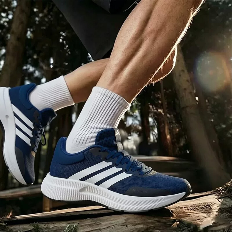 アディダス ダークブルー ホワイト メッシュ メンズ ランニ - Men'S Shoes Half Cut のレビューと価格