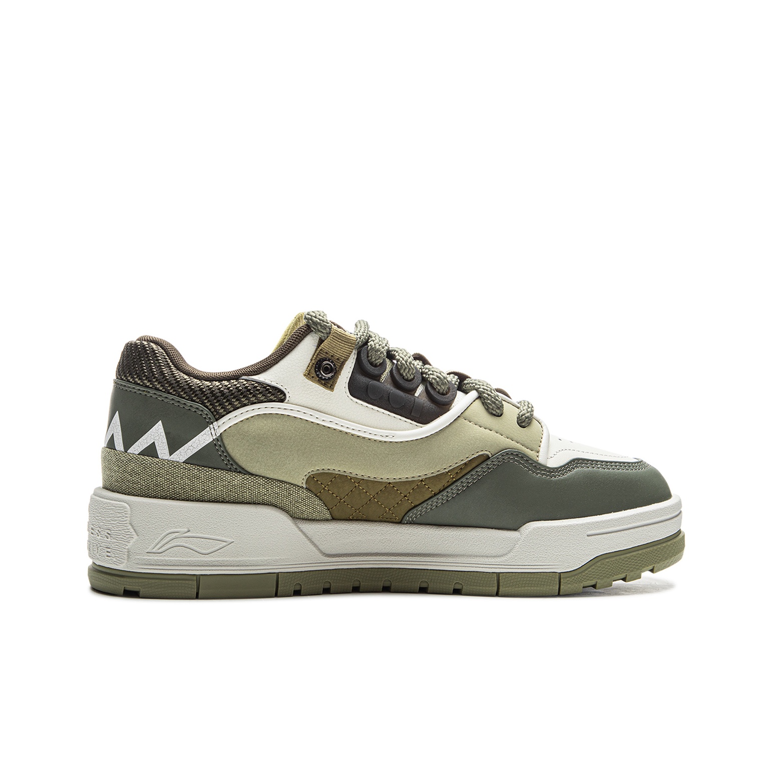 Li Ning 001 BTC 滑り止め、耐摩耗性、軽量ロー - Men'S Shoes Green And White のレビューと価格