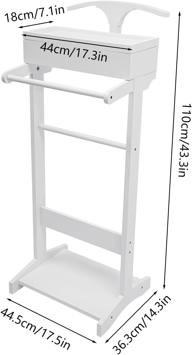 木製メンズ衣類スタンド（引き出し、トップトレイ、輪郭ハンガー - Men Shoes Rack のレビューと価格