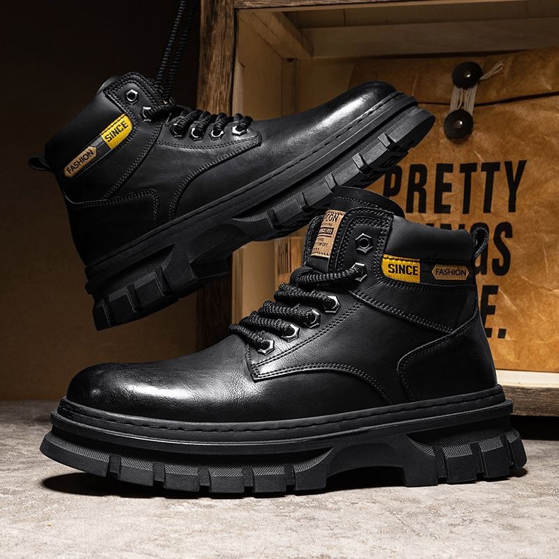 ヴィンテージ メンズ プラットフォーム アンクルブーツ 秋冬 - Men Shoes Boots のレビューと価格