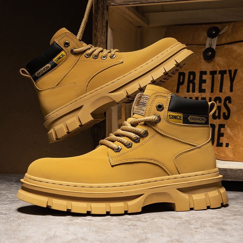 ヴィンテージ メンズ プラットフォーム アンクルブーツ 秋冬 - Men Shoes Boots のレビューと価格
