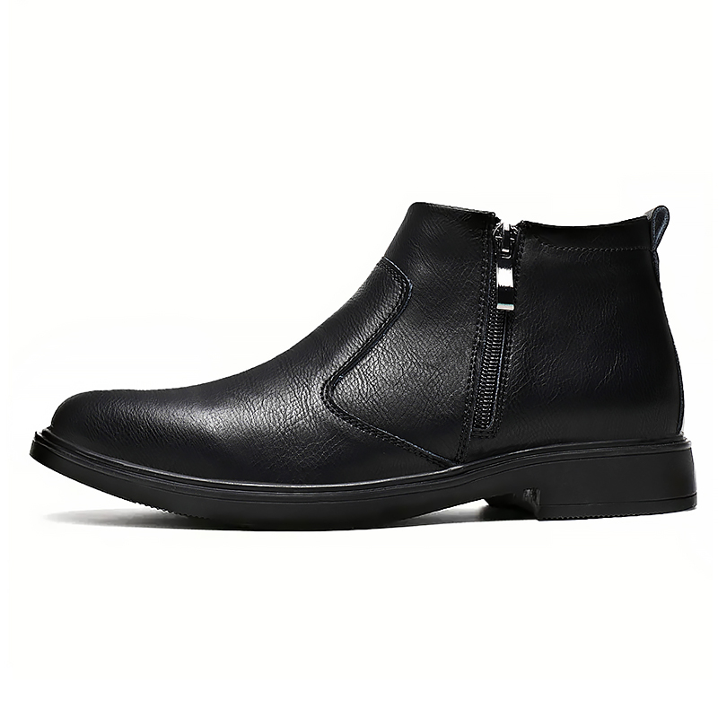 秋と冬の新しいメンズハイカットレザーシューズ、ジッパー付きレ - Men'S Shoes Dress Casual のレビューと価格