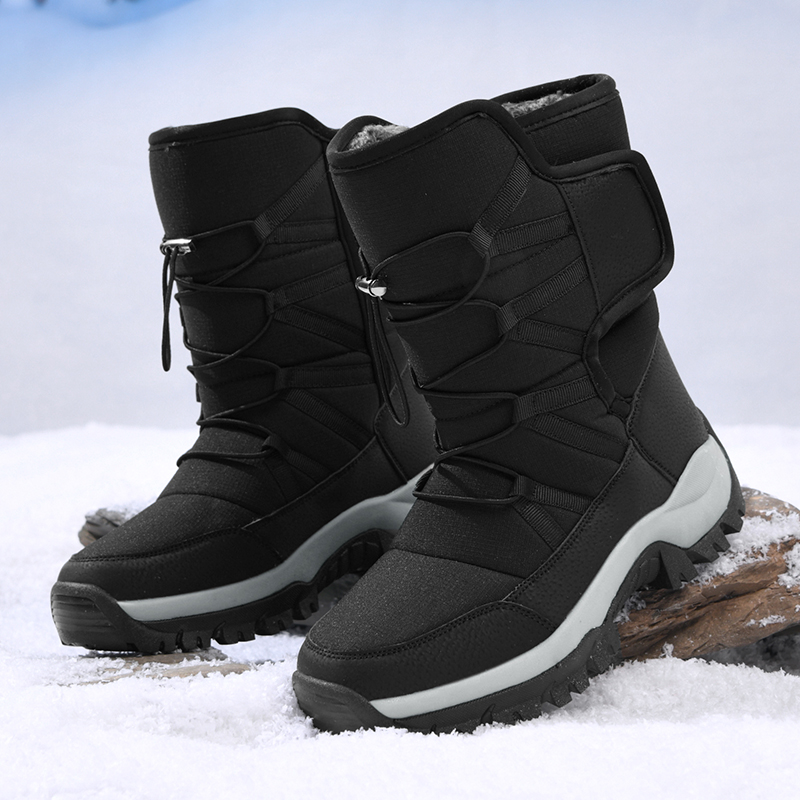 ブランドメンズ冬靴防水メンズブーツ暖かい豪華なカップルスノー - Men Shoes Brands のレビューと価格