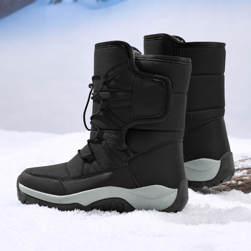 ブランドメンズ冬靴防水メンズブーツ暖かい豪華なカップルスノー - Men Shoes Brands のレビューと価格