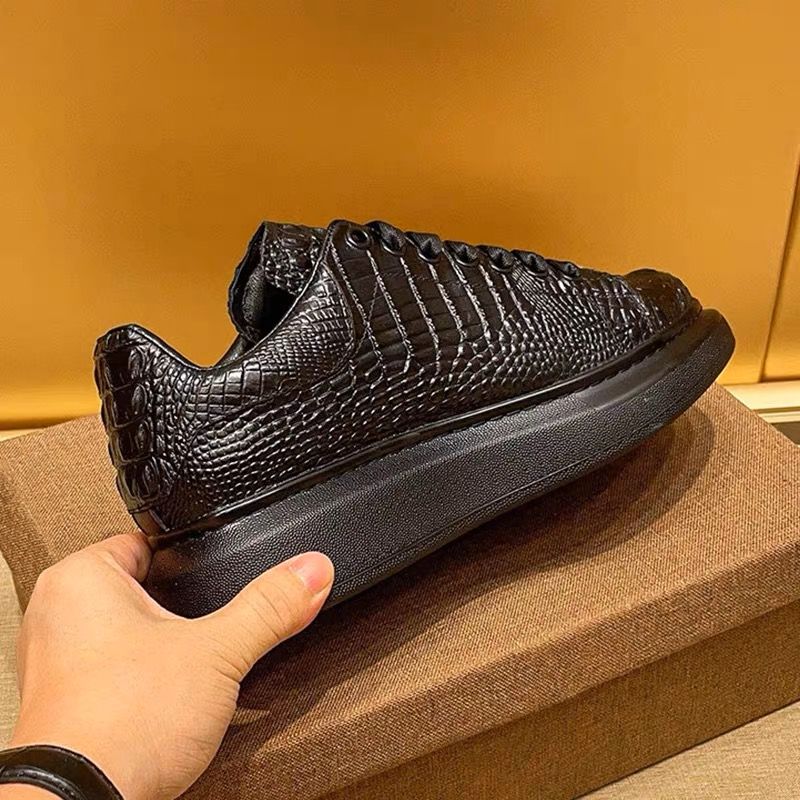 2025年夏 クロコダイル柄 ブラック メンズ 通気性 ラン - Men Shoes Runners のレビューと価格