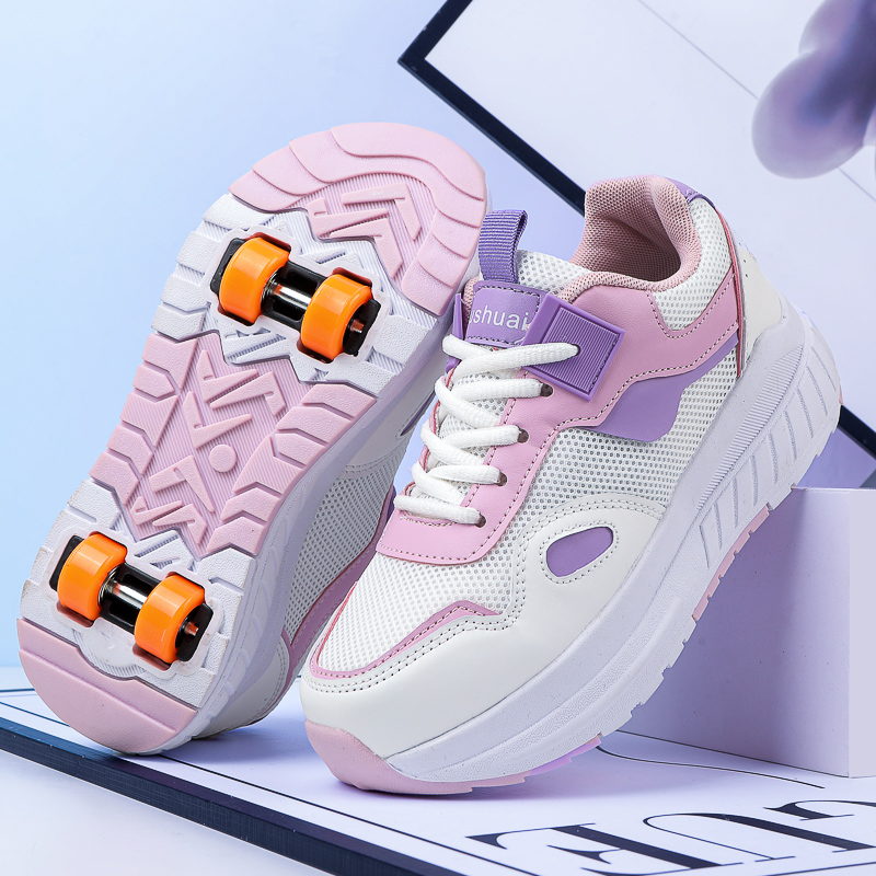 子供用ローラースケート、4輪、取り外し可能な車輪付きスニーカ - Men Shoes Sneakers のレビューと価格