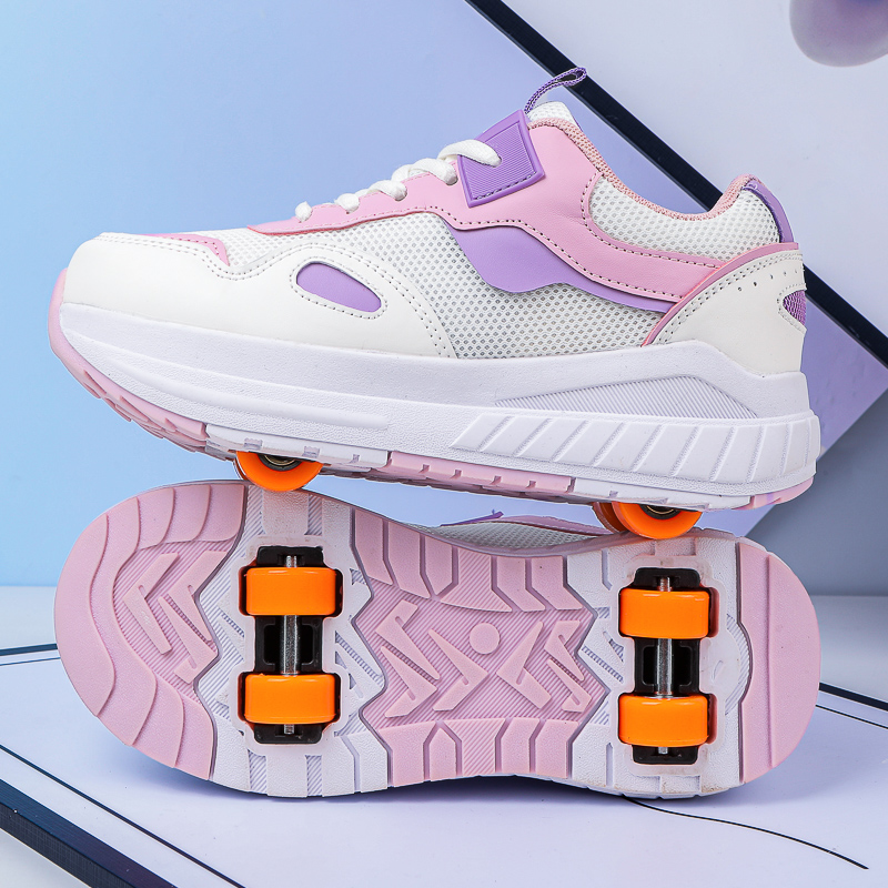 子供用ローラースケート、4輪、取り外し可能な車輪付きスニーカ - Men Shoes Sneakers のレビューと価格
