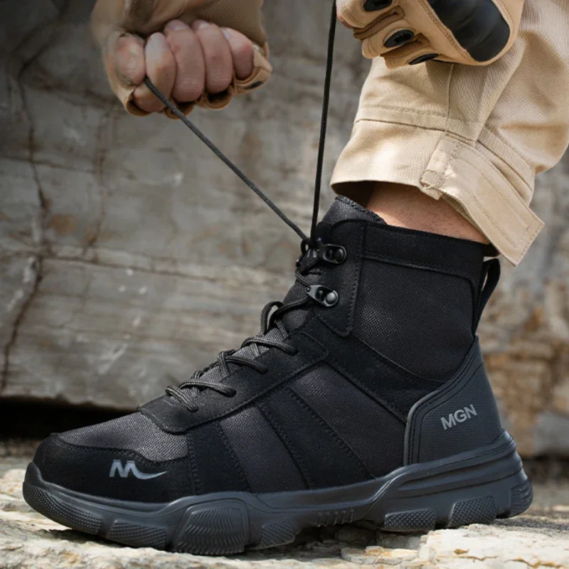 男性用のパンク防止作業靴,不滅の安全靴,鋼のつま先,破損防止 - Men Shoes Boots のレビューと価格