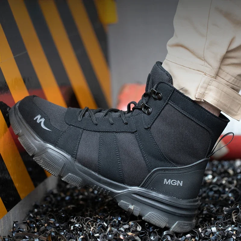 男性用のパンク防止作業靴,不滅の安全靴,鋼のつま先,破損防止 - Men Shoes Boots のレビューと価格