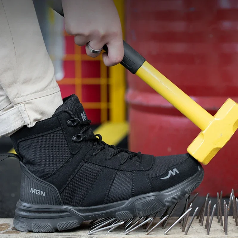 男性用のパンク防止作業靴,不滅の安全靴,鋼のつま先,破損防止 - Men Shoes Boots のレビューと価格