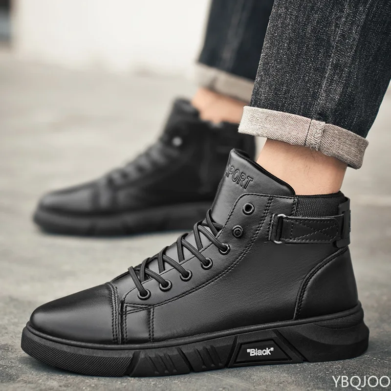 新しい春と秋のシンプルで快適なハイカットメンズシューズ、カジ - Men'S Shoes Dress Casual のレビューと価格