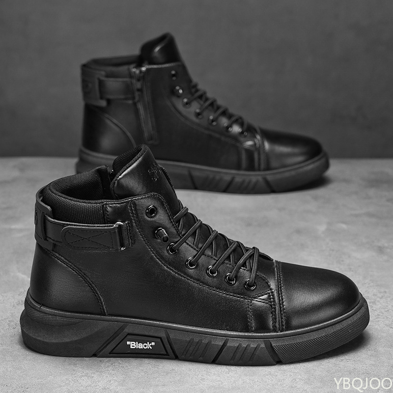 新しい春と秋のシンプルで快適なハイカットメンズシューズ、カジ - Men'S Shoes Dress Casual のレビューと価格
