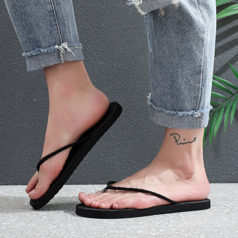 男性用カジュアルビーチサンダル、夏用滑り止めフラットスライド - Men'S Shoes Dress Casual のレビューと価格