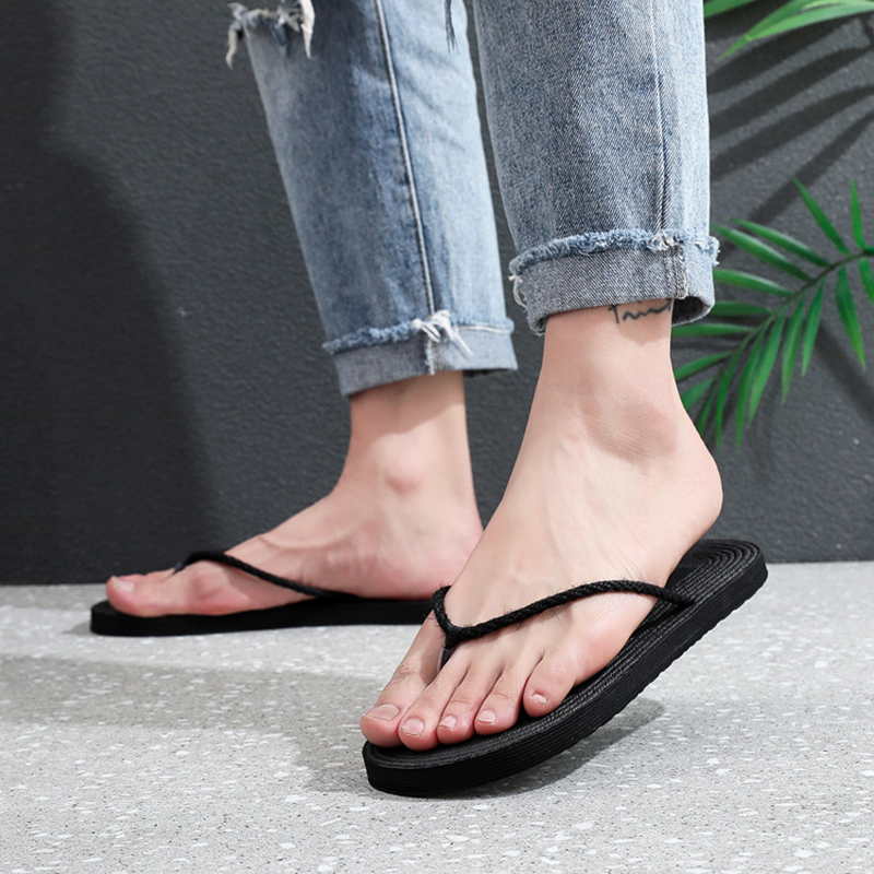 男性用カジュアルビーチサンダル、夏用滑り止めフラットスライド - Men'S Shoes Dress Casual のレビューと価格