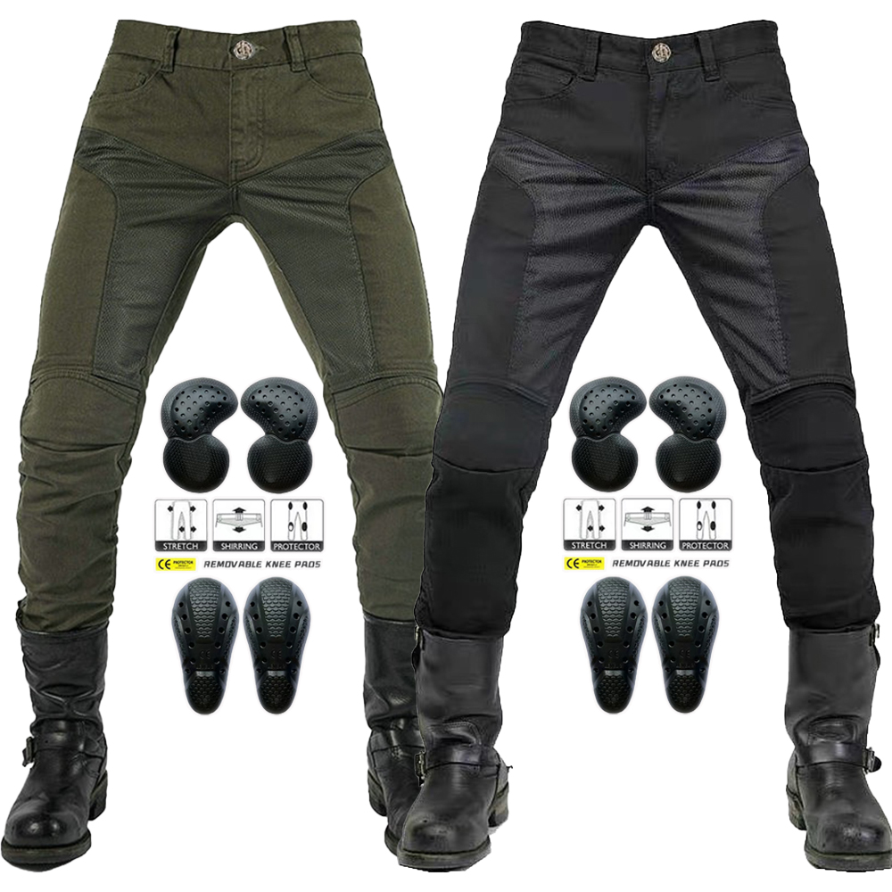 オートバイ用サマーライディングジーンズ,通気性,伸縮性,モト - Men'S Shoes With Jeans のレビューと価格