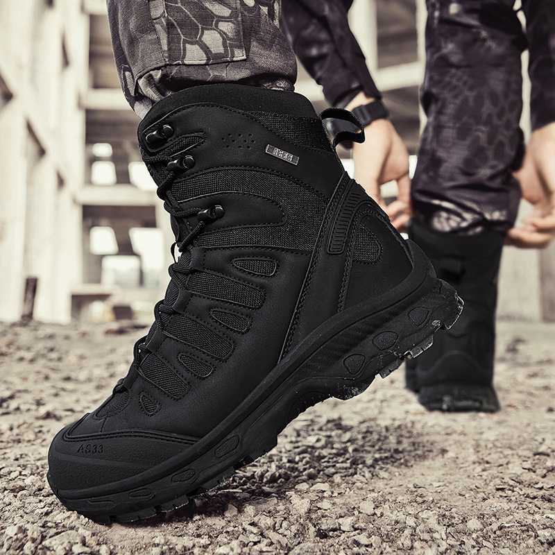 新しい男性の戦術的なブーツ軍事ブランド狩猟ハイキング靴足首防 - Men Shoes Brands のレビューと価格