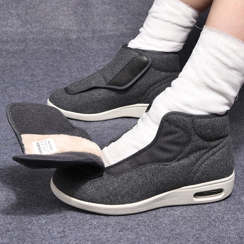冬用ベルベット整形外科ワイドフィート腫れ対応シューズ　外反調 - Men'S Shoes Diabetic のレビューと価格