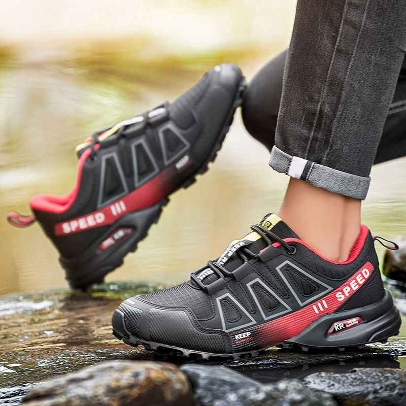 男性用防水ハイキングシューズアウトドアトレーナーレースアップ - Men'S Shoes Diabetic のレビューと価格