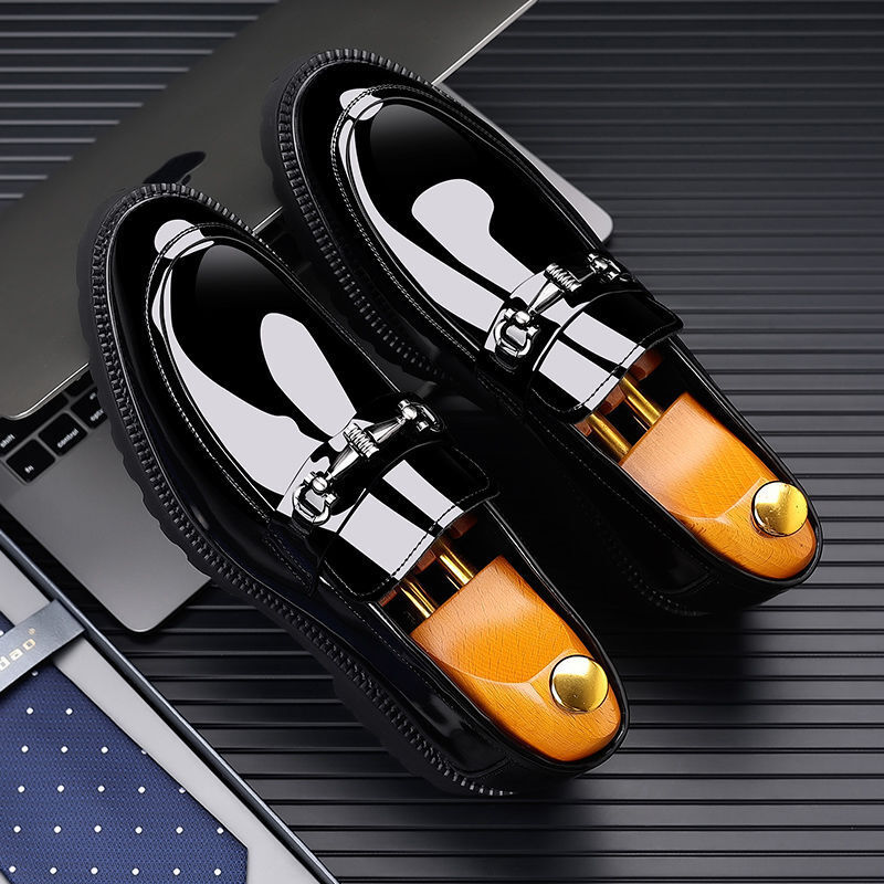メンズ本革パテントレザーオックスフォードシューズ、ラウンドト - Men Shoes Official のレビューと価格