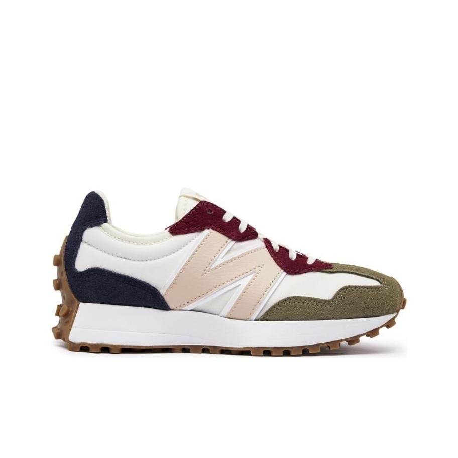 ニューバランス NB 327 テキスタイル、レザー 耐摩耗性 - Men'S Shoes Green And White のレビューと価格