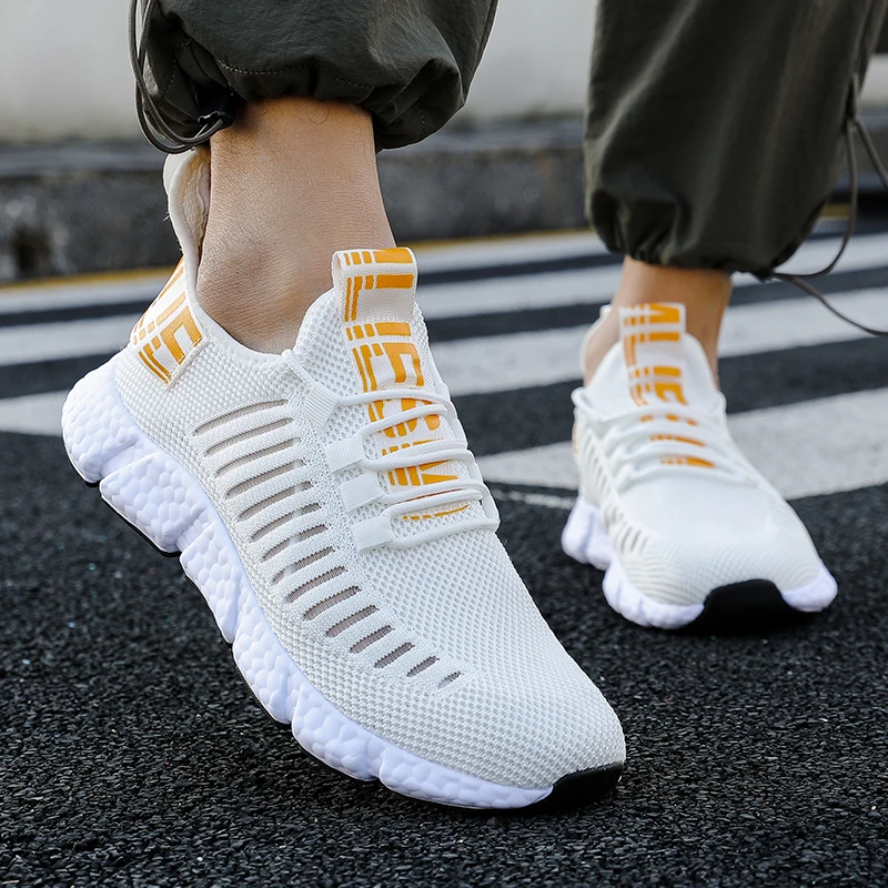 男性カジュアルシューズスニーカー通気性アスレチック軽量屋外ラ - Men Shoes Xxl のレビューと価格