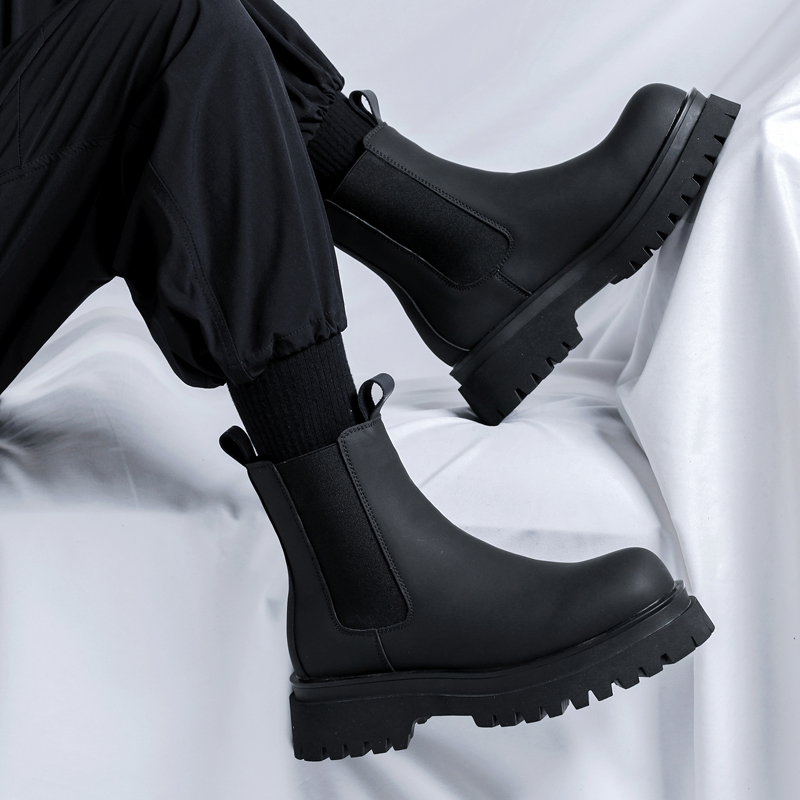 2026プラットフォームブラックハイカットブーツ メンズ ハ - Men Shoes Brands のレビューと価格