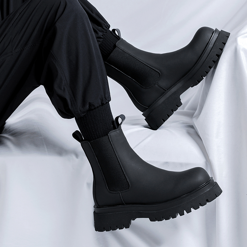 2026プラットフォームブラックハイカットブーツ メンズ ハ - Men Shoes Brands のレビューと価格