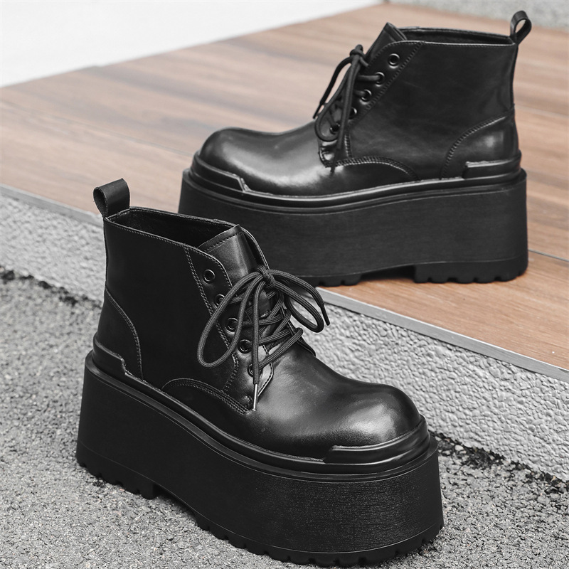メンズカジュアルステージナイトクラブプラットフォームブーツレ - Men Shoes Brands のレビューと価格