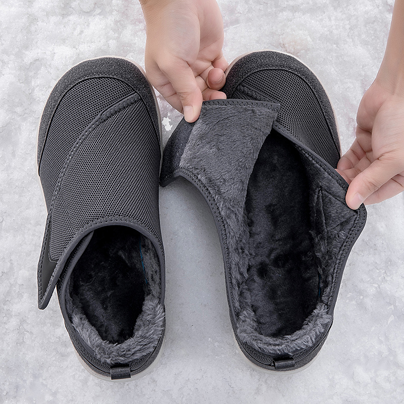 冬用幅広つま先カジュアルスニーカー、高齢者向けファー付き、調 - Men'S Shoes Diabetic のレビューと価格