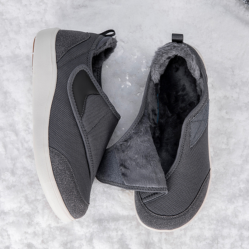 冬用幅広つま先カジュアルスニーカー、高齢者向けファー付き、調 - Men'S Shoes Diabetic のレビューと価格