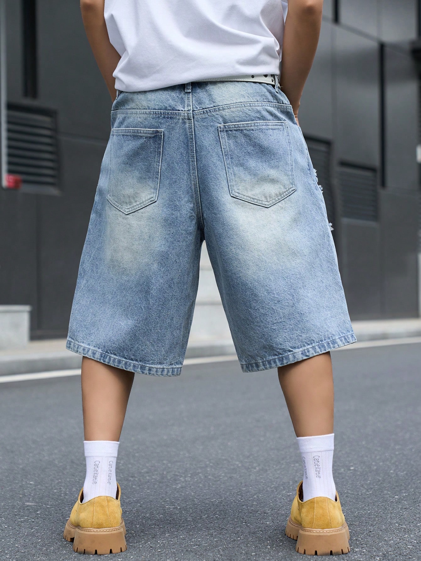 メンズ ルーズフィット デニム バミューダ ショーツ、ヴィン - Men'S Shoes With Jeans のレビューと価格