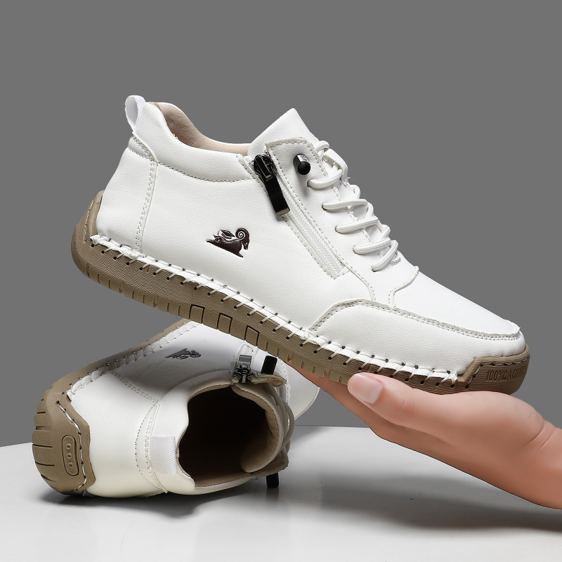 女性用スニーカー手作りレザーカジュアルシューズアウトドアソフ - Men Shoes Sneakers のレビューと価格