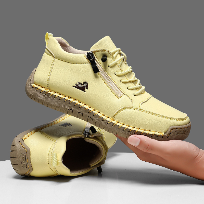 女性用スニーカー手作りレザーカジュアルシューズアウトドアソフ - Men Shoes Sneakers のレビューと価格
