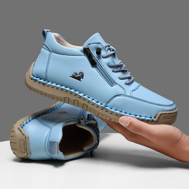 女性用スニーカー手作りレザーカジュアルシューズアウトドアソフ - Men Shoes Sneakers のレビューと価格