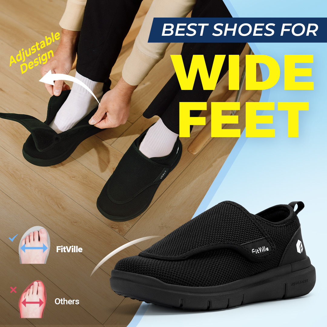 FitVille エクストラワイド メンズ糖尿病患者用シュー - Men'S Shoes Diabetic のレビューと価格